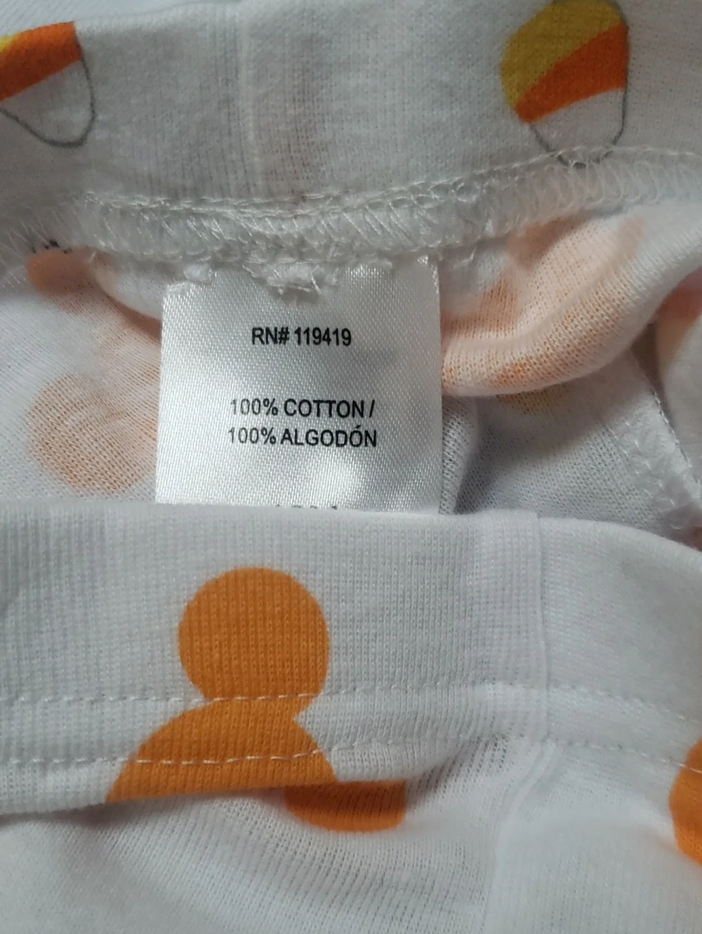 Disney Baby Mickey Mouse Orange & White Kids Halloween Pajama Set